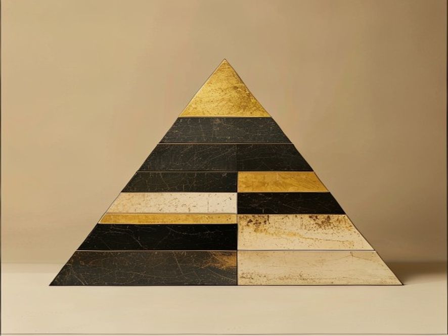 Tre-lag pyramide der viser habitprioritering og daglig tid